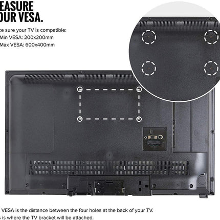 32-70 Inch Fixed TV Wall Mount Bracket TV Bracket Wall Mount up to 75KG.