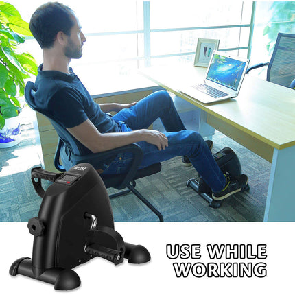 Mini Exercise Bike Pedal Exerciser Resistance Cycle Trainer Indoor Home Gym.