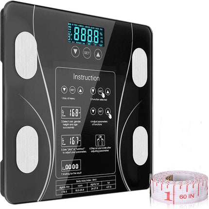 LCD Scales Body Weight Bathroom Bath room Body Fat Gym Fitness Scale BMI BMR.