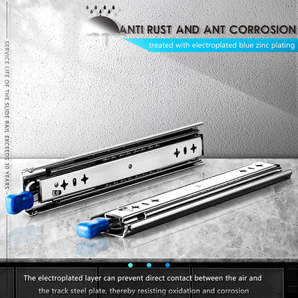 28in Pair 150KG Heavy Duty Drawer Slides Rails Runners Locking Ball Bearing.