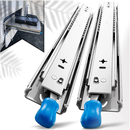 32in Pair 150KG Heavy Duty Drawer Slides Rails Runners Locking Ball Bearing.