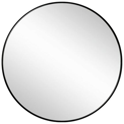Slim Design 50CM Black Bathroom, Living Room, Hallway Mirror Round Mirror Wall Decor Metal Frame.