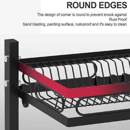 65cm 3 tier Over Single Sink Dish Drying Rack Drainer Kitchen Cutlery Holder Storage Organizer.