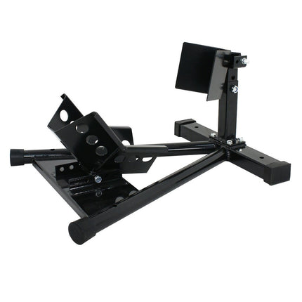 Motorcycle Motorbike Wheel Chock Lift Stand Self Locking Clamp.