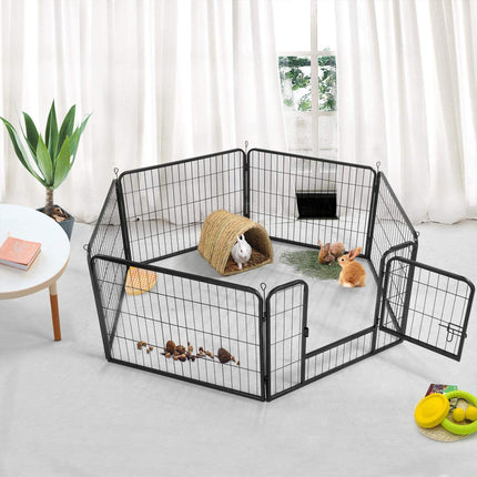 6 Panel Pet Dog Cat Bunny Puppy Play pen Playpen 60x80 cm Exercise Cage Dog Panel Fence.