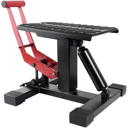 Motorcycle Jack Dirt Bike Stand Adjustable Lift Hoist Table Height Lifting Stand.