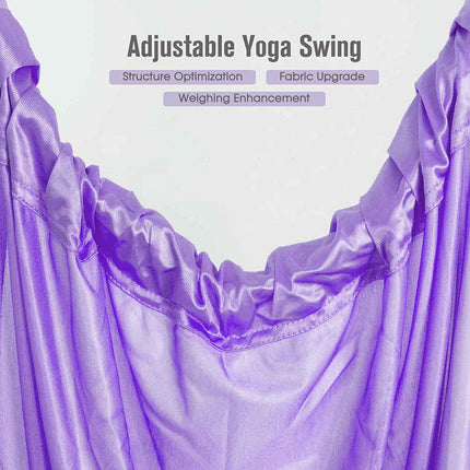 Purple Fitness Yoga Strap Band Waist Trainer Leg Door Swing Adjustable Ballet Dancer.