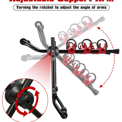 3 Bike Universal Cycle Bicycle Car Rear Carrier Rack Hanger Mount for Car Sedan Hatchback Minivan SUV.