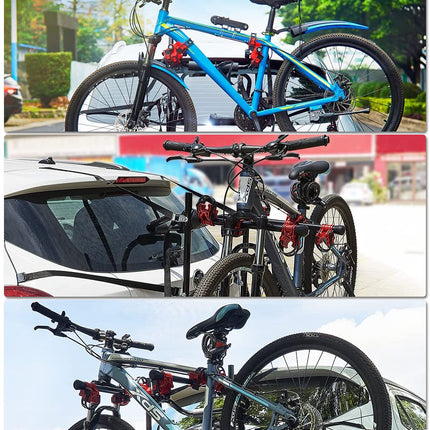 3 Bike Universal Cycle Bicycle Car Rear Carrier Rack Hanger Mount for Car Sedan Hatchback Minivan SUV.