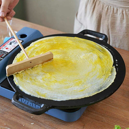28cm Seasoned Cast Iron Induction Crepes Pan Baking Pancake Tool Pizza Bakeware.