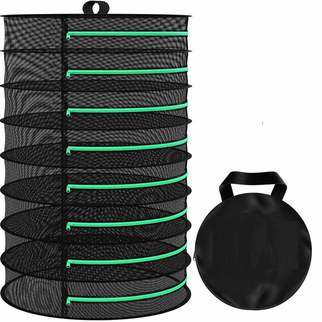 8-Layer 162cm Foldable Herb Vegetable Fruit Drying Dehydrating Rack Mesh Hanging Dryer.