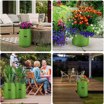 5-Pack 5 Gallons Plant Grow Bag Potato Container Pots with Handles Garden Planter.