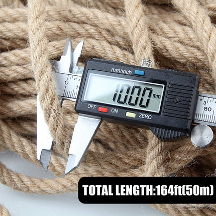 50m Sisal 10mm Rope Natural Twine Cord Thick Jute Hemp Manila  Crafting Home Decor.