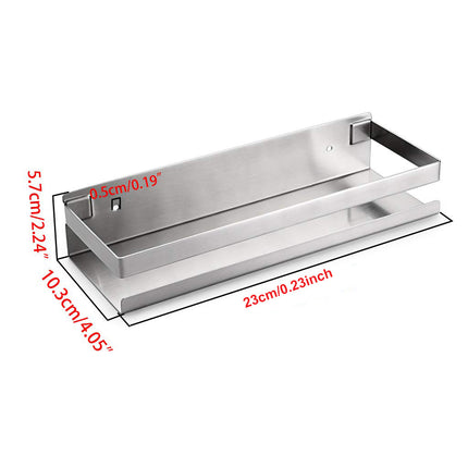 Brushed Bathroom Shower Shelf Kitchen Rack Storage Shelves Shampoo Holder Organizer.