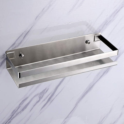 Brushed Bathroom Shower Shelf Kitchen Rack Storage Shelves Shampoo Holder Organizer.