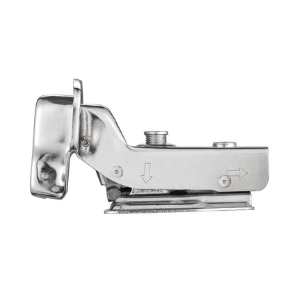 8 Pack 304 Stainless Steel Cabinet Hinges 100 Degree Soft Closing Insert Overlay Door Hinge Nickel Plated Finish.