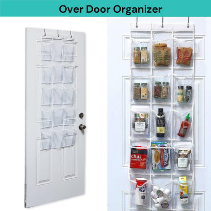 15 Pockets Over The Door Rack Hanging Kitchen Organizer Pantry Organizer Shoe Storage.