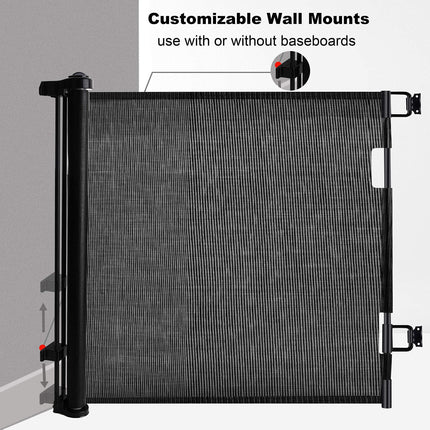 Retractable 1.5M Doorways Hallways Stairs Baby Gate Dog Pet Gate Indoor Outdoor Safety Gates.