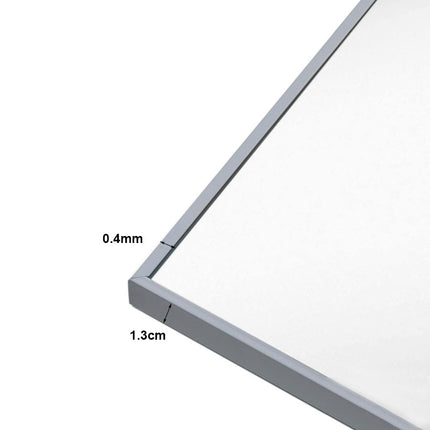 40x50cm White Rectangle Wall Bathroom Mirror Bathroom Holder Vanity Mirror Corner Decorative Mirrors.
