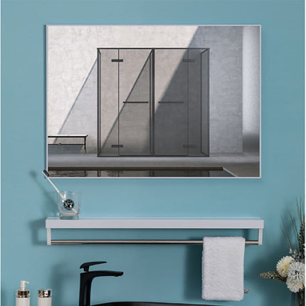 40x50cm White Rectangle Wall Bathroom Mirror Bathroom Holder Vanity Mirror Corner Decorative Mirrors.