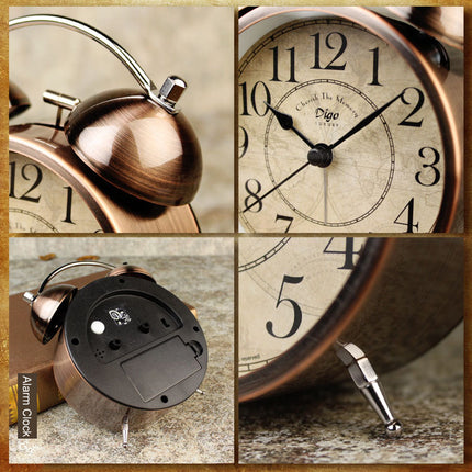 Dual Alarm Clock Twin Bell Alarm Clock, Bedroom Table Desk Alarm Clock Backlight.