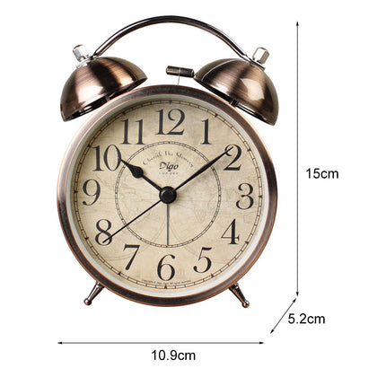 Dual Alarm Clock Twin Bell Alarm Clock, Bedroom Table Desk Alarm Clock Backlight.