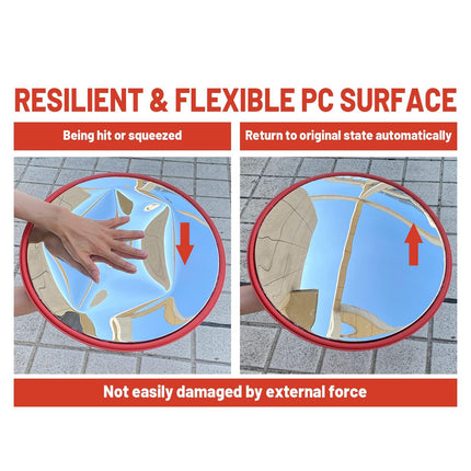 30cm Traffic Blind Spots Curved Convex Mirror Wide Angle for Driveway Warehouse Garage Security.
