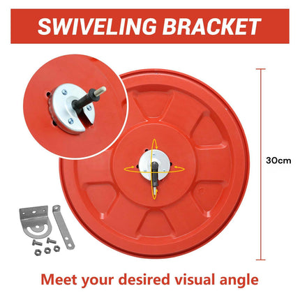 30cm Traffic Blind Spots Curved Convex Mirror Wide Angle for Driveway Warehouse Garage Security.