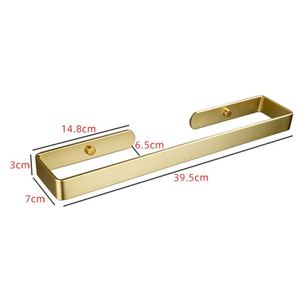 Gold Kitchen Bathroom Paper Holder Towel Holder Self Adhesive or Screw Mount 40cm.