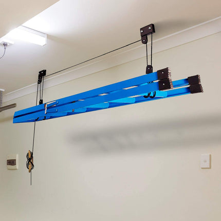 Kayak Bike Hoists Hanger Ladder Ceiling Mount 20kg Capacity Hooks Pulleys.