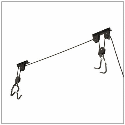 Kayak Bike Hoists Hanger Ladder Ceiling Mount 20kg Capacity Hooks Pulleys.