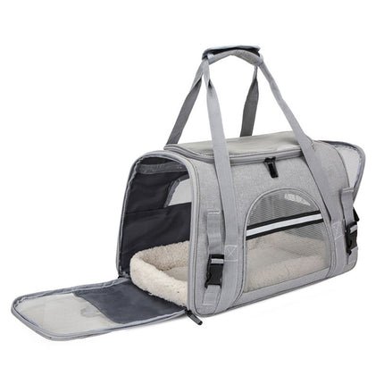 Pet Carrier Bag Travel Bag for Cats and Small Dogs Cozy Bed, Shoulder Strap.