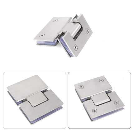 Shower Glass Door Gate Hinge 304 Stainless Steel 180 Degrees Polished Chrome Finish.