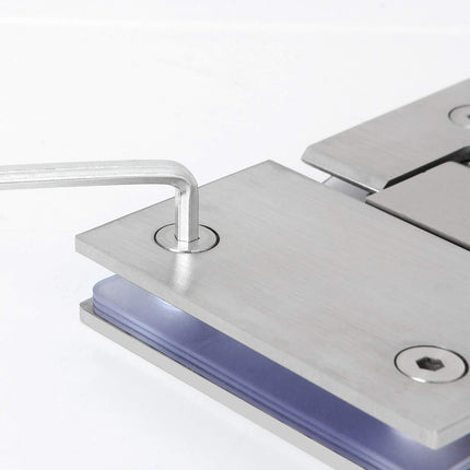 Shower Glass Door Gate Hinge 304 Stainless Steel 180 Degrees Polished Chrome Finish.