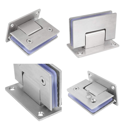 90 Degree Glass Door Cupboard Showcase Cabinet Clamp Glass Shower Doors Hinge 304 Steel.