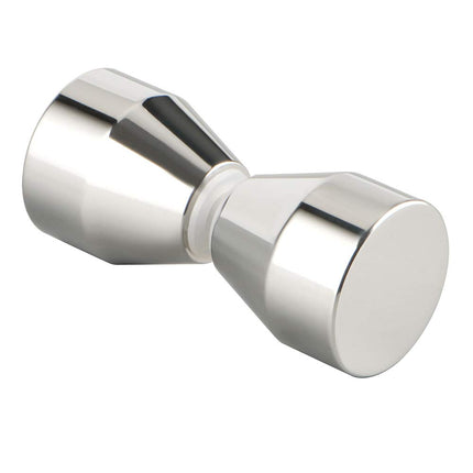 Shower Glass Door Knob Bathroom Round Back-to-Back Handle Pull 304 Brushed Nickel.