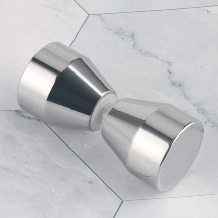Shower Glass Door Knob Bathroom Round Back-to-Back Handle Pull 304 Brushed Nickel.