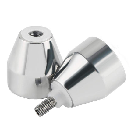 Shower Glass Door Knob Bathroom Round Back-to-Back Handle Pull 304 Brushed Nickel.