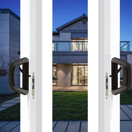 Sliding Patio Door Handle Set Mortise Lock Suitable for Sliding Glass Patio Door Keyed Black.