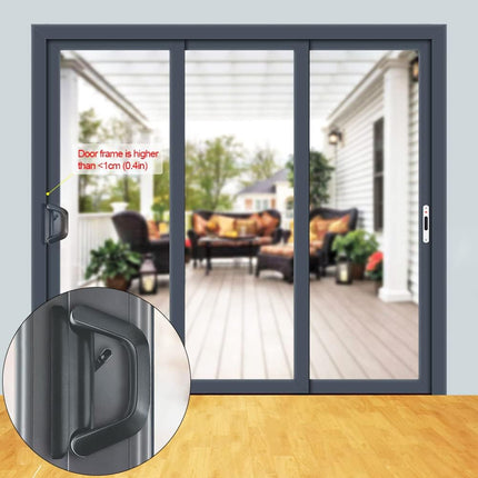Sliding Patio Door Handle Set Mortise Lock Suitable for Sliding Glass Patio Door Keyed Black.