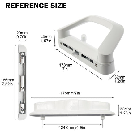 Sliding Patio Door Handle Set Mortise Lock Suitable for Sliding Glass Patio Door White.