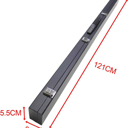 3/4 Jointed 121cm Billiards Snooker Pool Cue PU Leather Hard Case Carrying Box Organizing.