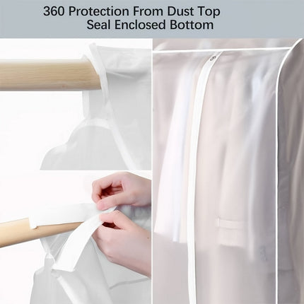 90cm Clothes Dust Cover Wardrobe Cloth Cover Clothes Storage Bag For Garments Suits Dresses Coats.