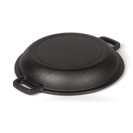 26cm 2-in-1 Cast Iron Dutch Oven & Skillet Set  Pre-Seasoned Dual-Use Pot with Lid Fry Pan, Durable & Versatile Cookware.