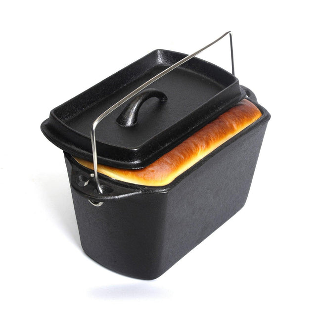 Cast Iron Bread Pan with Lid Non-Stick, Durable Loaf Pan for Perfect Baking.