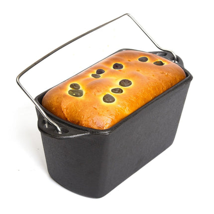 Cast Iron Bread Pan with Lid Non-Stick, Durable Loaf Pan for Perfect Baking.
