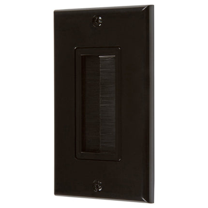 Brush Wall Plate Wires Cable Access Strap Management Socket Mount Port HDMI.