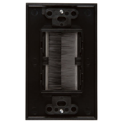 Brush Wall Plate Wires Cable Access Strap Management Socket Mount Port HDMI.