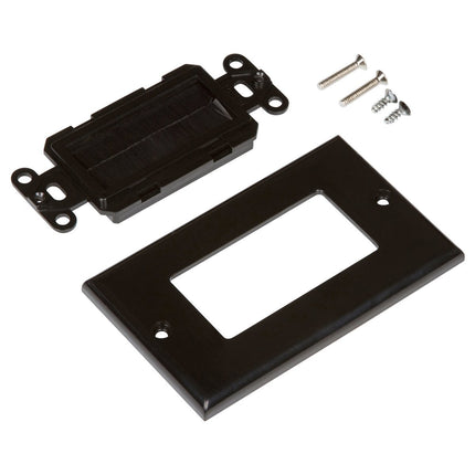 Brush Wall Plate Wires Cable Access Strap Management Socket Mount Port HDMI.