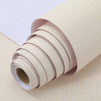 61cm x 10m beige Wallpaper Decor Faux Grasscloth Paper Wall Paper Self Adhesive Removable.